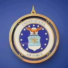 Beacon Designs Air Force Seal Logo 24kt Gold Finished Brass Ornament #20827