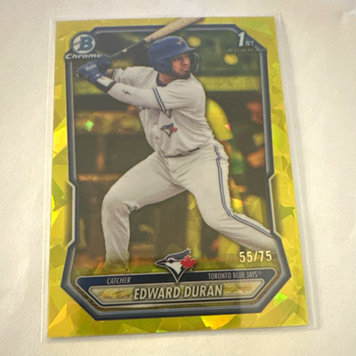 Bowman Chrome Edward Duran 1st Bowman Yellow 55/75 Toronto Blue Jays