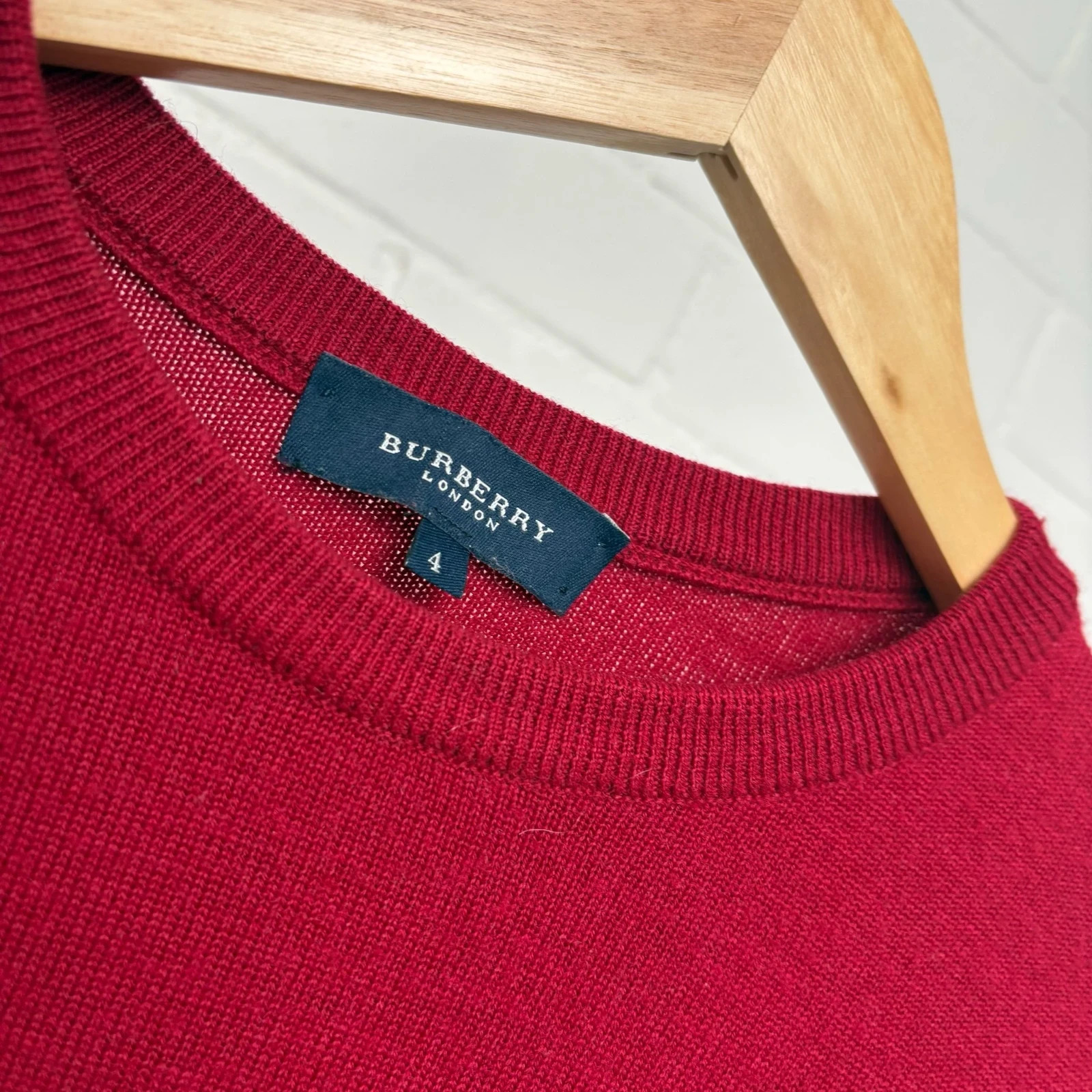 Burberry Red Wool Jumper image 2