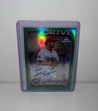 2024 Pro Debut Luis Perales Chrome Refractor Auto /99 #PDC-43 Red Sox