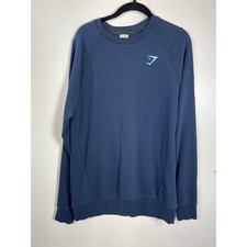 Gymshark Men's M Navy Pullover Spell Out Athletic Gym Casual Everyday