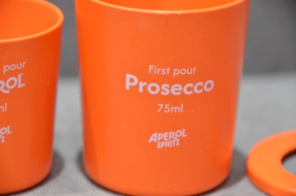 Genuine Aperol Spritz Perfect Serve 3-Part Plastic Jigger Set 25ml 50ml 75ml NEW - Image 4 of 4