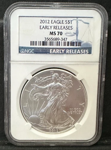 2012 AMERICAN SILVER EAGLE NGC MS 70 Early Releases