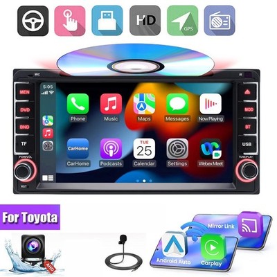 7'' Car Stereo Radio CD DVD Player CarPlay GPS Navi For Toyota RAV4 4Runner Prado