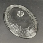 Vtg Anchor Hocking Avalon Covered Lid Oval Floral Pressed Glass Replacement 12"