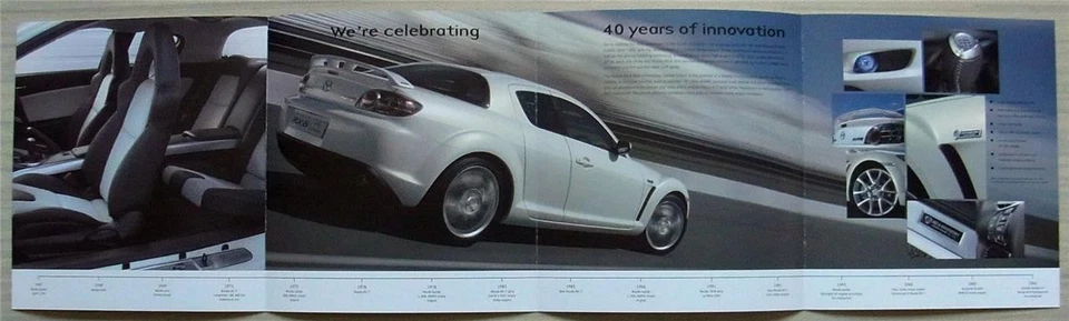 MAZDA RX-8 40th ANNIVERSARY LIMITED EDITION Sales Brochure 2007 #MCAG1068 09/07 - Image 3 of 4