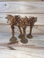 Pinecone fall brown tree Village Halloween accessory Lot Of Four