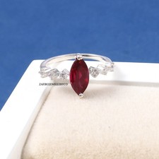 Natural Garnet Ring, 925 Sterling Silver, Anniversary Ring, Birthday Gift Ring