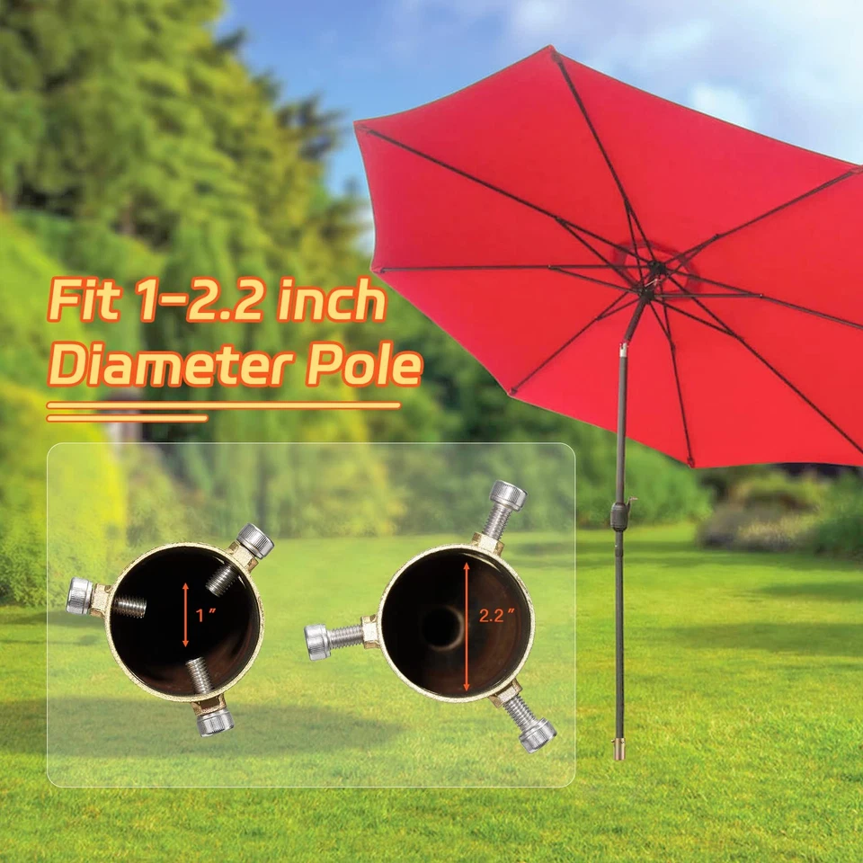 Anclaje para sombrilla de playa, poste de anclaje de tierra de metal resistente de 17 pulgadas sin excavación Foto 4 de 4