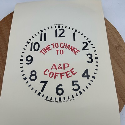 Time To Change To A & P Coffee Insert 1960's