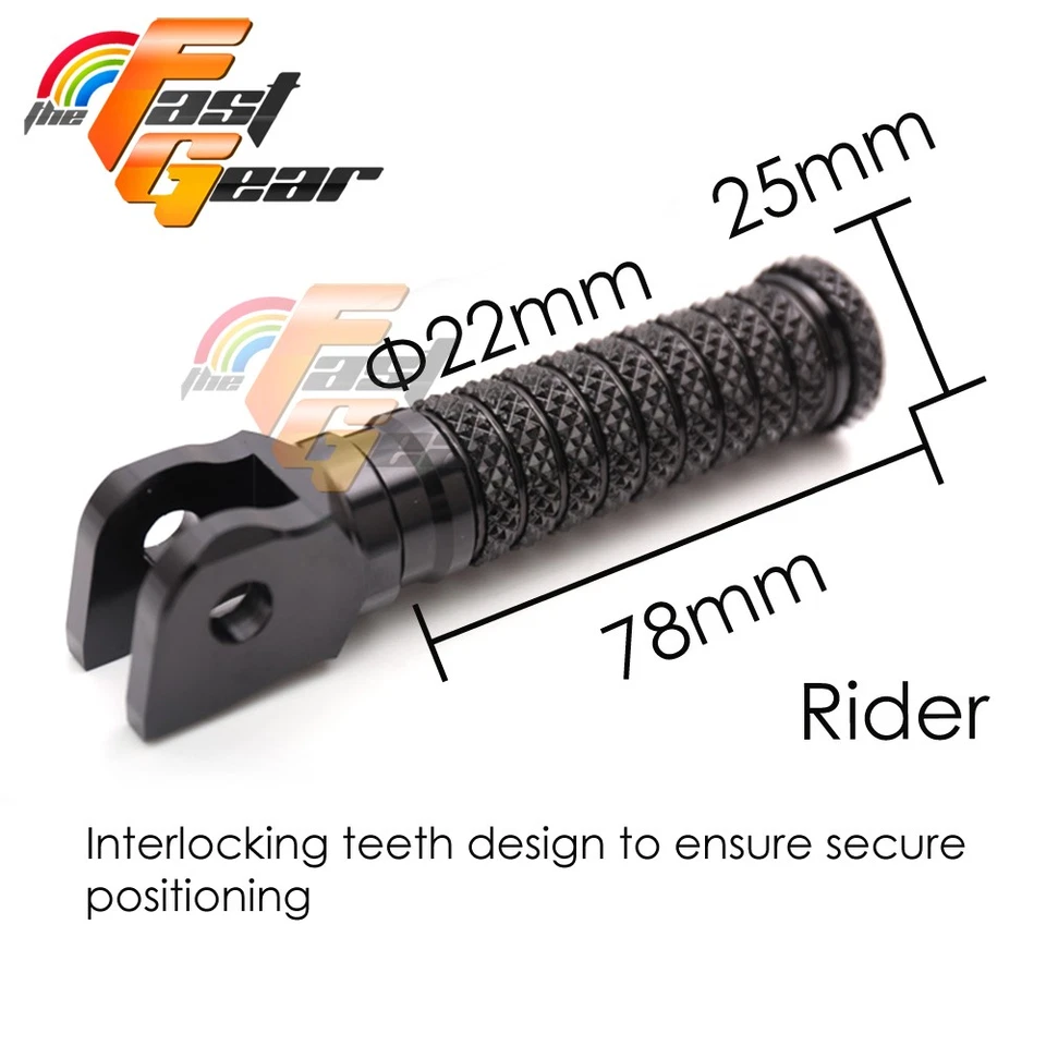 Para Aprilia Tuono 125 17-19 18 estriberas delanteras rojas motocicleta agarre M Foto 3 de 4