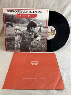 #ad #ad John Cougar Mellencamp Scarecrow Vinyl LP Riva 1985 VG VG Ultrasonic Clean $12.55