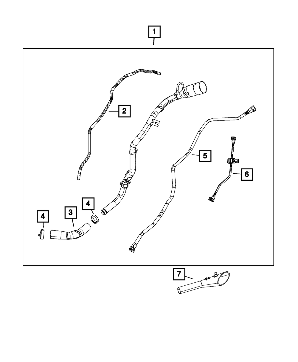 Genuine Mopar Fuel Filler Tube 68615662AB