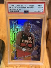 1998-99 Topps East - West: #EW7 D.Mutombo H.Olajuwon Refractor PSA 9 MINT