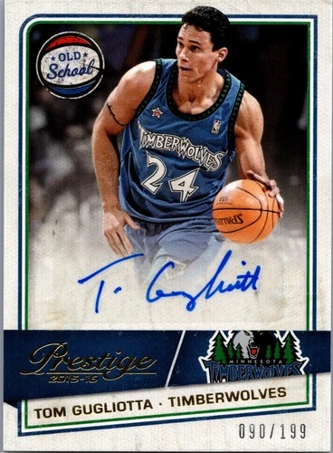 New Listing2015-16 Panini Prestige Tom Gugliotta Auto #/199 Old School Timberwolves #OS-TG