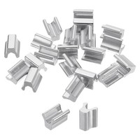 20 StüCk ReißVerschluss-Stopper FüR Zipper, #8 Geschlossen, Silberfarben