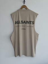 Allsaints Weste ärmelloses T-Shirt "Access" Rundhals beige Underground XL