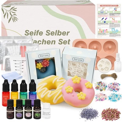 Seife Selber Machen Donut-Seifen Bastelset Kreative DIY Set Seifenherstellung - Bild 1 von 4