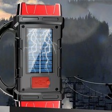 LED Work Light with 2400mAh Battery Solar Powered for Camping and Outdoor Use