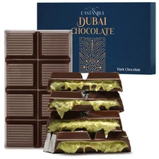 Eastanbul Dubai Dark Chocolate Bar Pistachio, 7oz, Pistachio Dubai Chocolate Bar