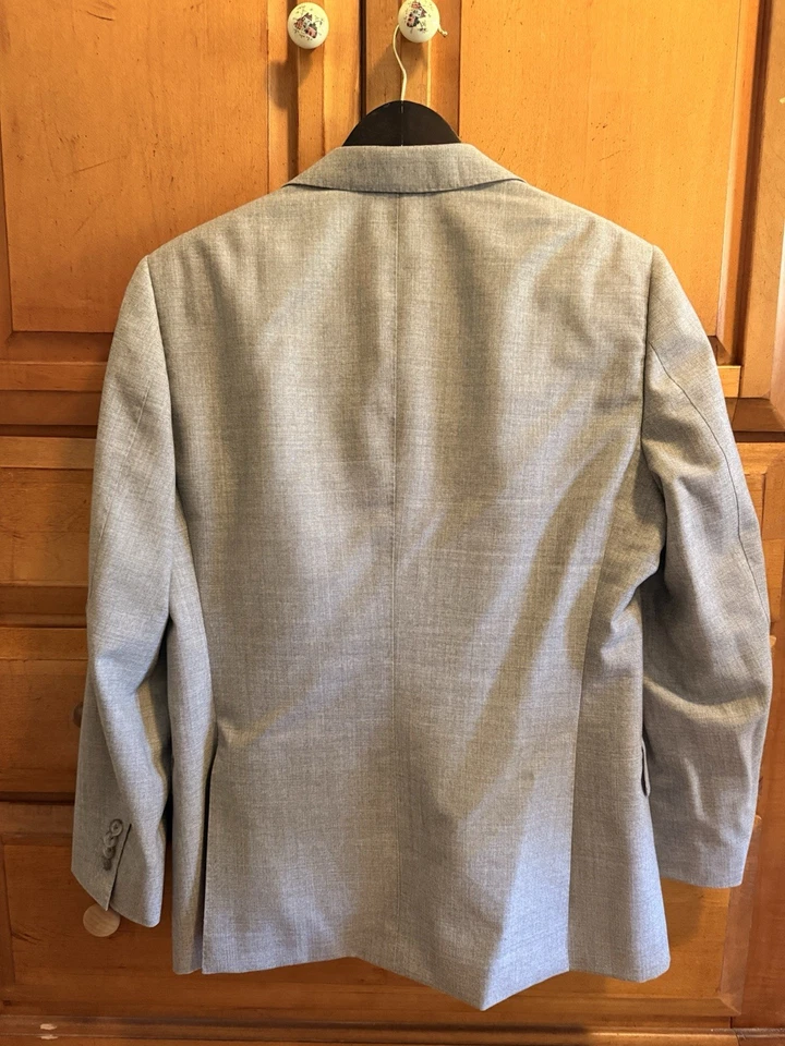 Suitsupply Lazio Suit Slim Fit Wool 2-Piece 38S Jacket & 32x26 Pants Light Gray - Image 4 of 4