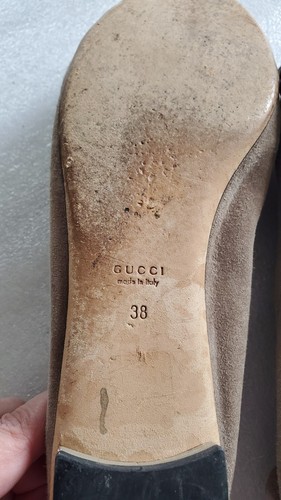 Gucci Damen Ballerinas Gr. 8 38 beige hellbraun Lackleder Pferdegebiss Slipper - Bild 8 von 9