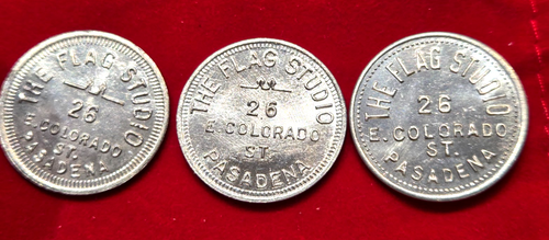 (Pgasteelers1) Pasadena, ca. Flagg Studio / KODAK .02,03 & 05 Ct. Alaun. Token🌠