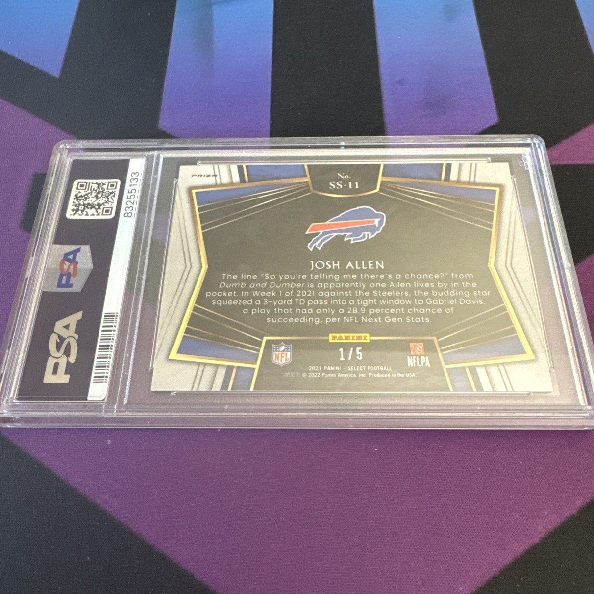 2021 Panini Select - Snapshots Josh Allen #SS-11 Green Prizm /5