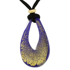GlassOfVenice Murano Glass Gemma Necklace - Blue