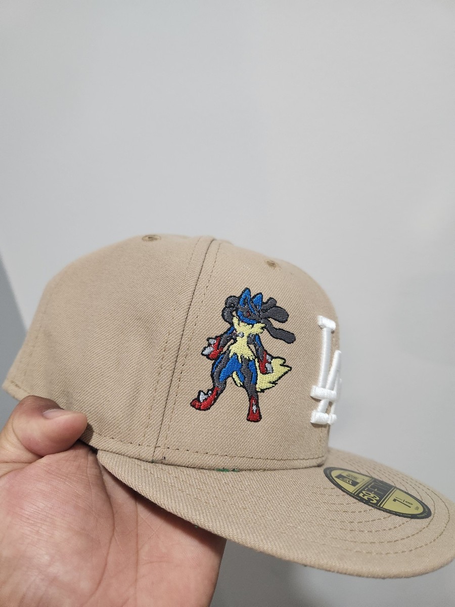 Los Angeles Dodgers fitted hat 7 1/8 59FIFTY Khaki Size X Pokemon