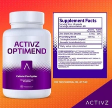 ACTIVZ OPTIMEND -  60 Capsules Cellular Firefighter Free Shipping Exp 02/26