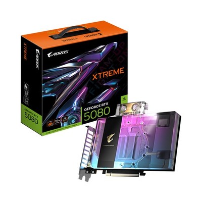 .Gigabyte Aorus GeForce RTX 5080 Xtreme Waterforce WB 16GB GDDR7 Graphics Card