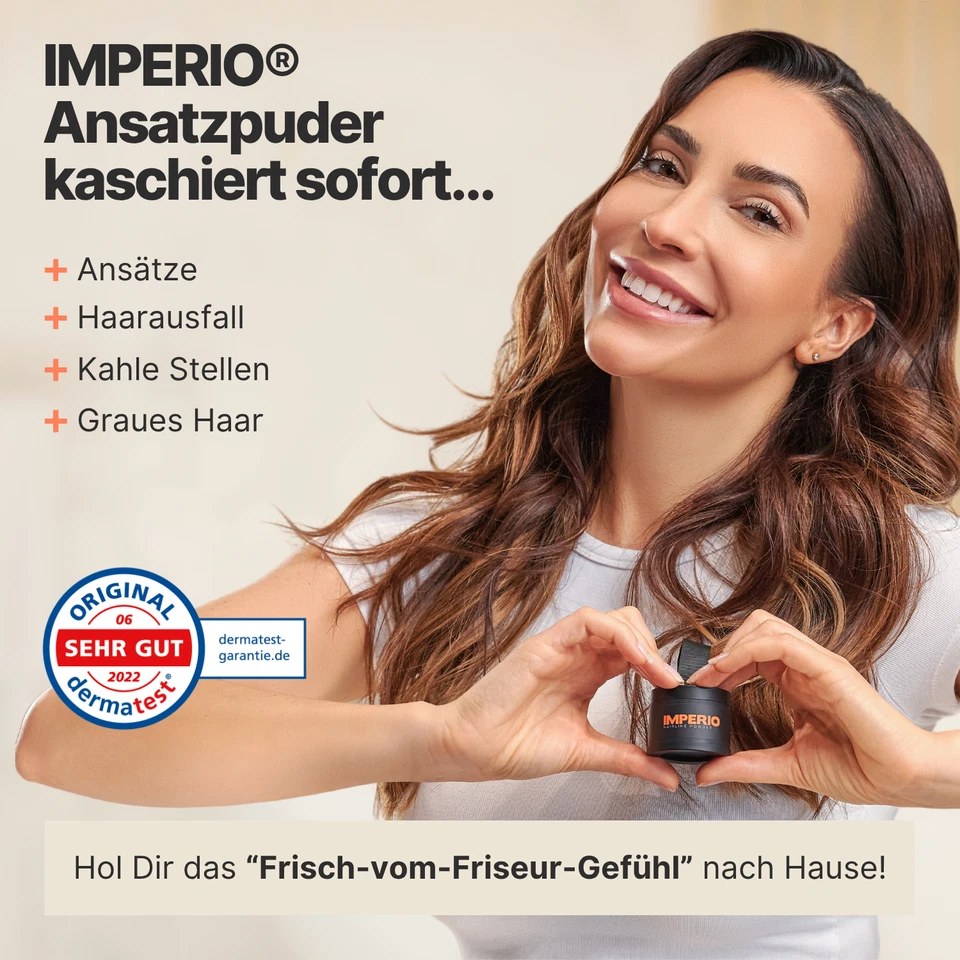 IMPERIO Ansatzpuder Haar-Concealer Haarverdichtung Haarpuder Make-up wasserfest - Bild 2 von 4