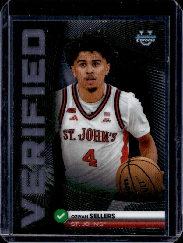 2025-26 Bowman Oziyah Sellers Chrome Verified #BV-19 Red Storm
