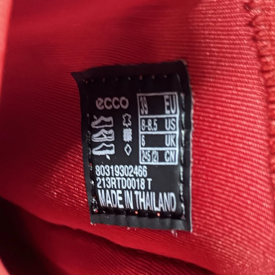 Ecco Danish Biom Natural Motion Red Trainers Sneakers UK 6 / EUR 39 / US 8-8.5 - Image 4 of 4