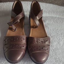 Clarks Wendy Laurel Ankle Strap Bronze Mary Jane Style Shoes Size UK 7 EU 41D