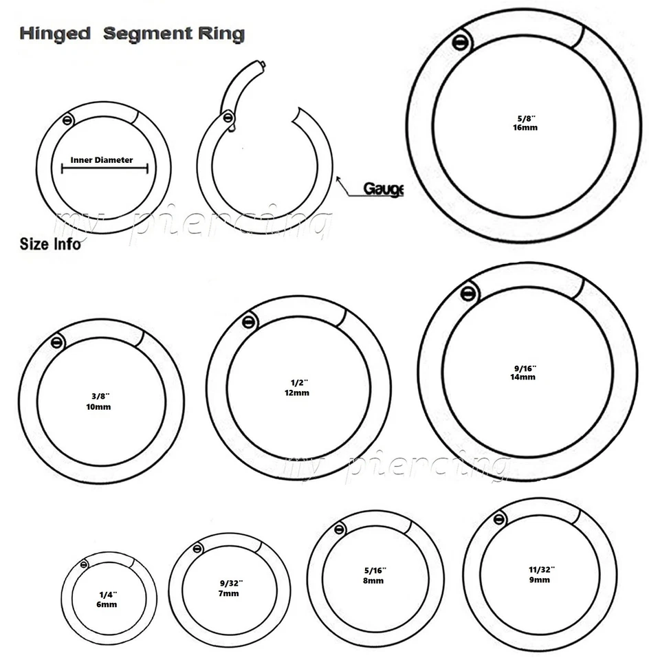 2 peças. Brinco articulado segmento sem costura cartilagem labret septo 20G a 8G - Imagem 4 de 4