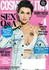 COSMOPOLITAN March 2017 Ruby Rose Ian Somerhalder Sara Sampaio Anais Pouliot