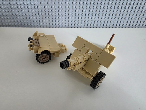 WW2 Custom minifigures set British 25 Pound Gun and Jeep - Picture 6 of 10