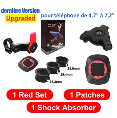 Support Téléphone i Phone Galaxy Xiaomi Moto Vélo VTT Scooter Quad Trottinette - Photo 1/4