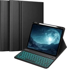 7 Color Backlight Keyboard Case for iPad Pro 13-inch (M4) 2024 Soft TPU Cover