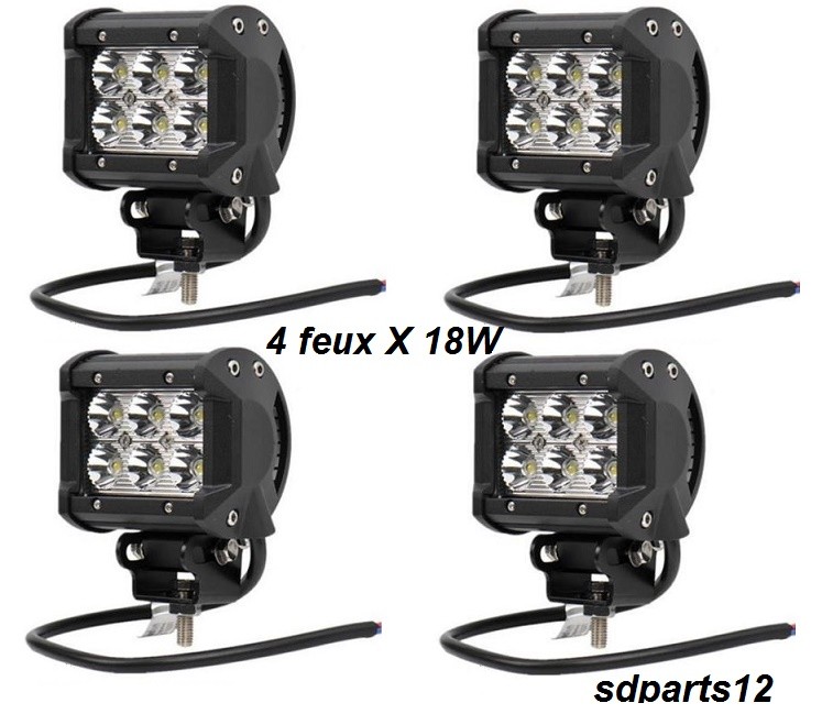 Feux de Travail LED 18W Éclairage de Nuit pour Chantiers Scania et Renault