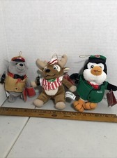 COCA-COLA REINDEER PENGUIN SEAL Bean Bag Plush Lot Of 3 With Tags