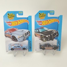 2 Police Charger Drift City 48 Black Blue 2014 Dodge Mopar Hot Wheels A2