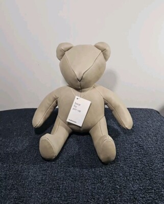 NEW Maharam Bear by Pin-Up Flagstone Leather 12'' Stuffed Animal Plush