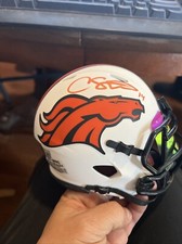 Courtland Sutton Autographed Broncos Lunar Speed Mini Helmet-Beckett W Hologram