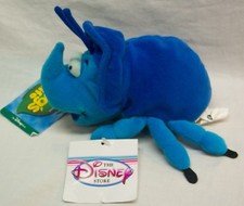 Walt Disney A Bug's Life DIM BLUE BEETLE 6" Bean Bag STUFFED ANIMAL Toy NEW