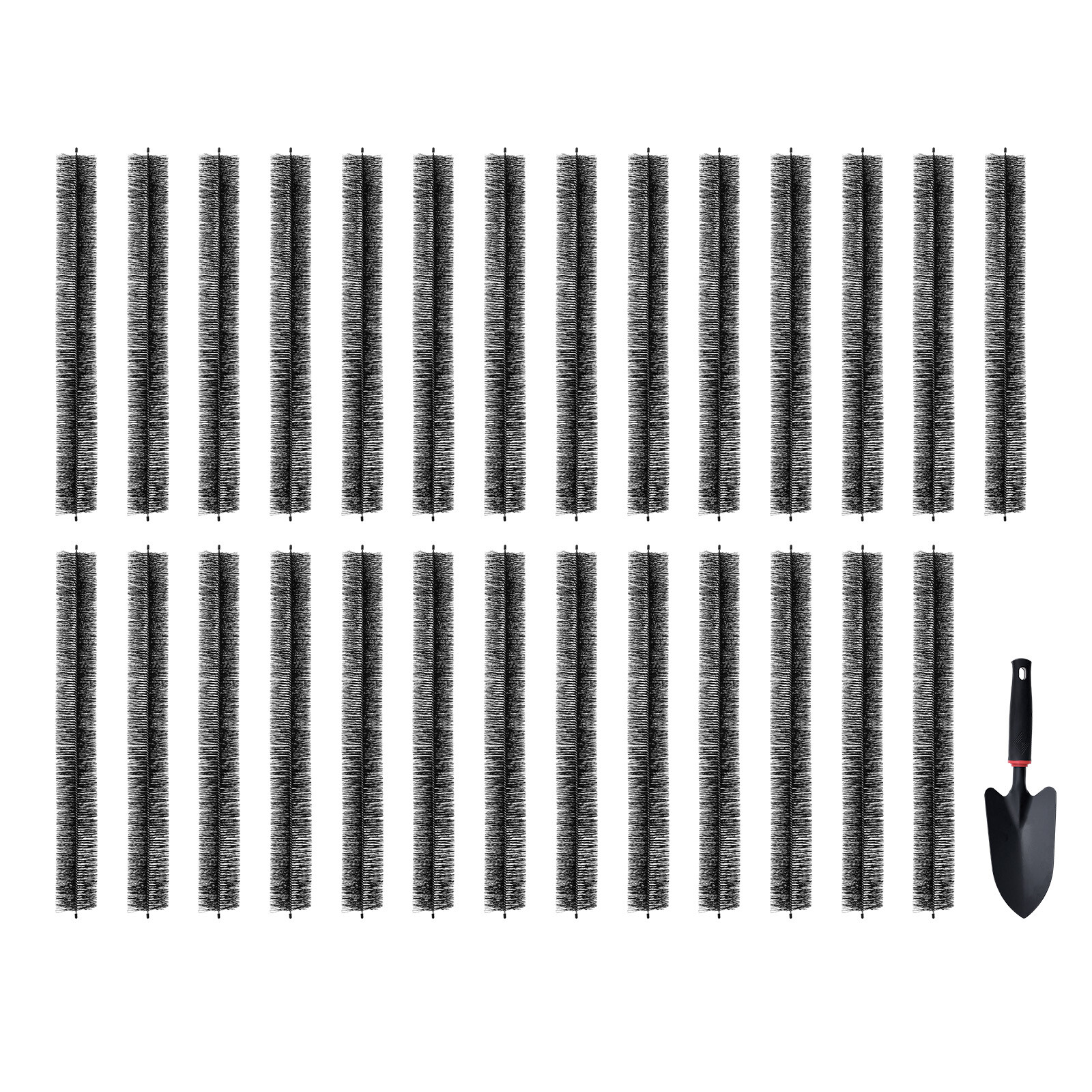 VEVOR Brosse de Protection de Gouttière en Poils Noirs de 24,4 m pour Gouttières 127 mm en Zinc