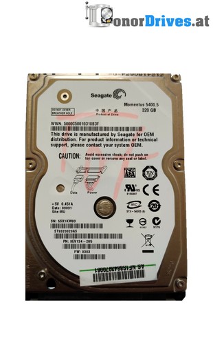 Seagate Barracuda ST9320320AS- 320 GB -SATA - 9EV134-285 - PCB 100513491 Rev. A*