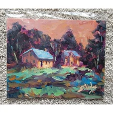 Beautiful Unique Original Art by Sharon Chaples Paint on Canvas Board 8in x 10in